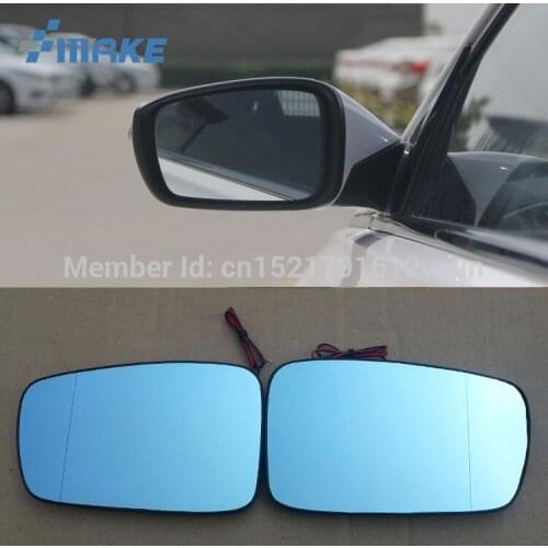 SmRKE 2Pcs For Hyundai Sonata 8th Rearview Mirror Blue Glasses Wide Angle Led Turn Signals light Power Heating
