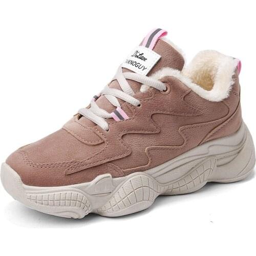 Women boots warm winter shoes lace-up women ankle boots non-slip platform women snow boots botas de mujer