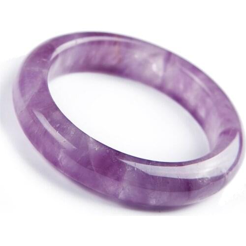 Genuine Natural Purple Crystal Quartz Women Bangle AAAA Inner Diameter 63mm