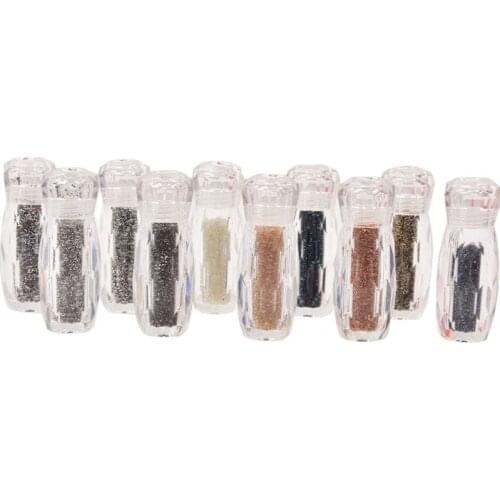 1Box Nail Art Mixed Caviar beads Silver Nail Microbeads Crystal Approx. 0.6mm Bead Tiny Balls For DIY Nail Delicate Decor Beads