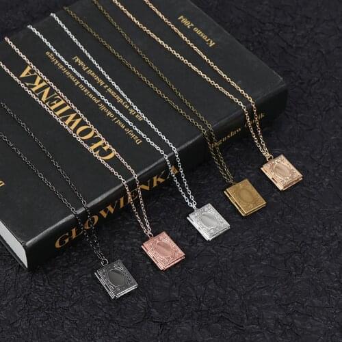 1 Pc Fairy tale Story Book DIY Secret Message Locket Necklace Pendant Gift For Lover