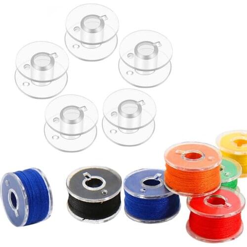 10/20Pcs Sewing Machine Bobbins Empty Bobbins Spools Plastic Storage Box For Home Sewing Accessories Universal Threads Bobbin