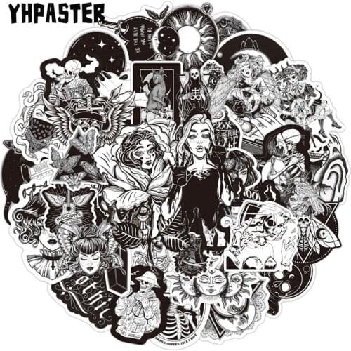 10/30/50Pcs Horror And Thriller Gothic Wind Graffiti Stickers for Luggage Laptop Guitar Skateboard Motorcycle toy Kid Book cover