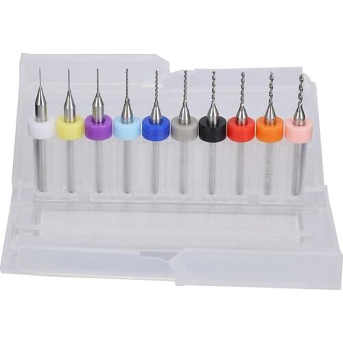 Professional 10pcs 0.3-1.2mm Mini Tungsten Steel Watch Kit Tool for PCB hardware Circuit Board for Watchmaker Watch Repair Tool