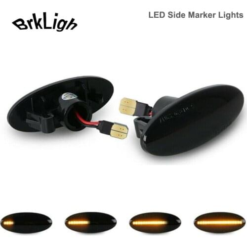 2pcs Dynamic LED Side Marker Indicator Light Turn Signal Lamps For Nissan Cube Tiida X-Trail March NV200/400 Note Leaf Pick Pixo