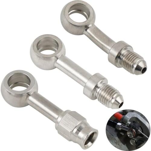 3AN Banjo Fitting Adapter Motorcycle ATV UTV Snowmobile Dirt Bike Brake Oil Hose Line Banjo Fitting Stainless Steel