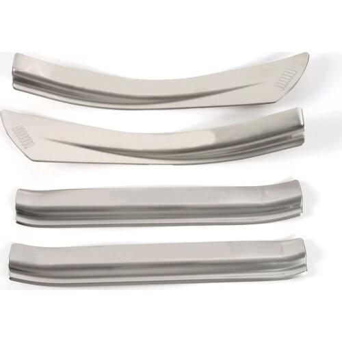 4pcs/set Stainless Steel Car Inner Door Sill Protector Cover Trim Strip Decoration for 2015-2016 Jeep Renegade Car Covers