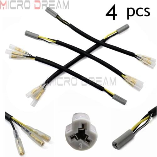 4pcs Turn Signal OEM Indicators Wiring Connectors Plug Adapters for Yamaha YZF R6 R1 FZ FZ6R GSXR GSX-R GSF SV DRZ 650 750 1000