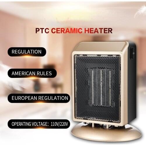 500W-900W Electric PTC Ceramic Heating Element Fan Heater Cartoon Mini Heater Desktop Fan Adjustable Thermostat Ptc Heater