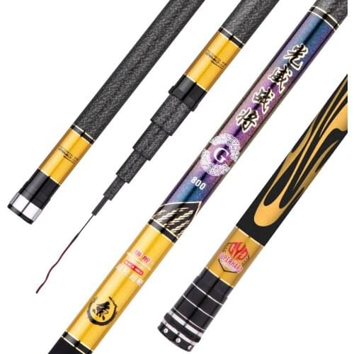 8m-15m Power Hand Rod Super Hard Taiwan Fishing Olta Vara De Pesca High Carbon Fiber Ultra Light Carp Fish Canne for Black Pit