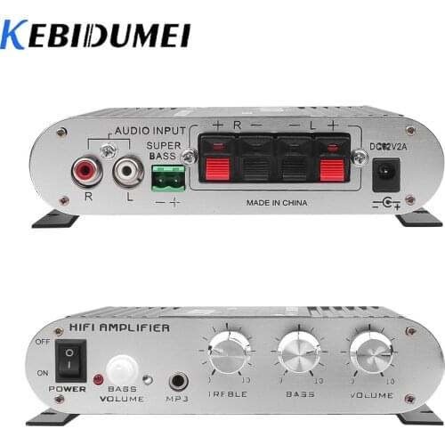 Car 3 Channel Amplifier Stereo Mega Bass LP-838 12V 300W Hi-Fi Connect With Phone PC DVD Player MP3 MP4 Portable Subwoofer