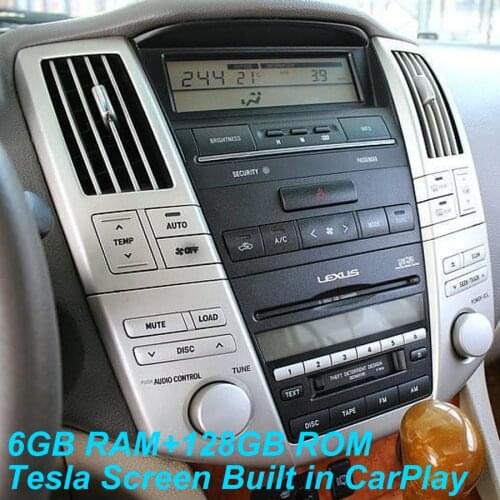 6GB RAM 128GB ROM Car Radio Video Player For Lexus RX330 suv 2005 2004 Android 10 Tesla Screen Stereo Carplay Multimedia GPS