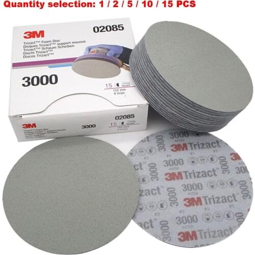 6 Inch 152mm Dry Wet Sponge Sandpaper Disc Back Velvet 3000 5000 Grit Abrasive Tools For Grinding 3M02085