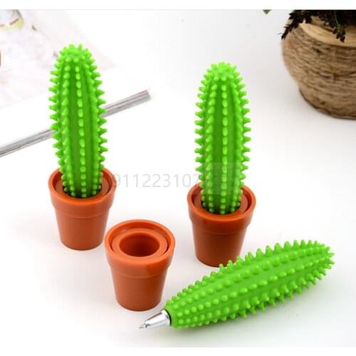 Funny Cartoon Cactus Cute Ballpoint Pen School Home Stationery gift Supplies Multifunction Black Ink Teacher For Student gift