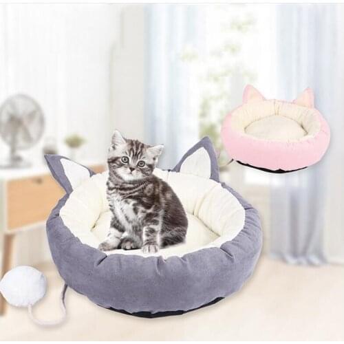 Hot Sale 2 Colors Pet Bed Dog Cat Beds Sofa For Small Dogs Sleeping House Blanket Winter Warm Nest Puppy Cave