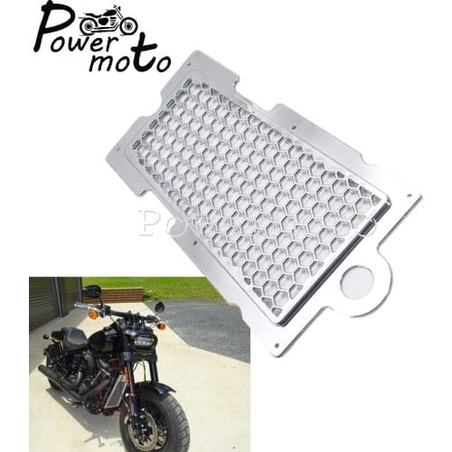 Motorcycle Chrome Radiator Grille Guard Protector Grill Cover For Harley Softail Fat Bob Bob Street Bob FXFB/S FXBB FLSL 2018-20