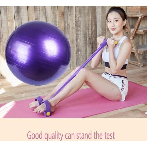 Combination Pack Yoga Mat Ball Sit-Up Aid Pedal Tensioner Elastic Rope Weight Loss Belly Reduction Fitness Equipment Female
