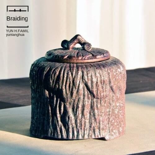 Tea Containers Large Sealed Ceramic Pot Pu'er Tea Black Tea Tea In Bulk Tea Container TeaCaddy Ceramic Jars with Lids Tea Box