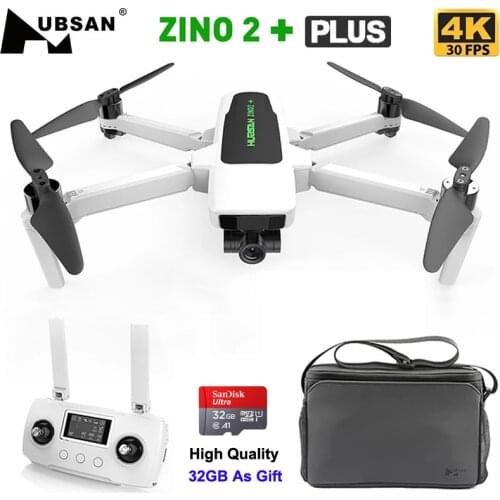 Hubsan Zino 2 Plus RC Drone With GPS FPV 4K HD Cemara 3-Axis Gimbal Latest Syncleas 9KM Profesional Zino 2+ Plus RC Quadcopter
