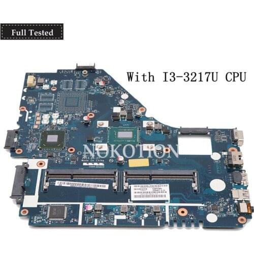 Z5WE1 LA-9535P NBMEP11001 NB.MEP11.001 Main board For acer aspire E1-570 E1-530 NV570P laptop motherboard SR0N9 I3-3217U DDR3