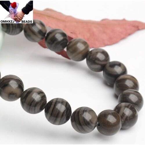 OMH Wholesale JD204 4 6 8 10 12mm Jewelry DIY Making Bracelet Necklace Natural AAA Black Malachite Loose Spacer Round Beads