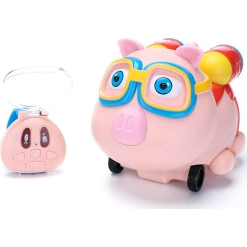 D7WF Attractive Electronic Remote Control Toy Childrens Pig Robot Delight Music Interesting Car Toy Present