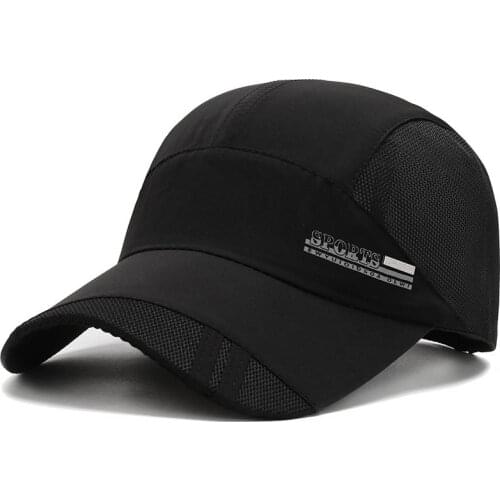 Adjustable Mesh Ball Cap Quick Dry Baseball Cap Breathable Sun Runner Cap Outdoor Sports Hat for Men Women Summer Cap