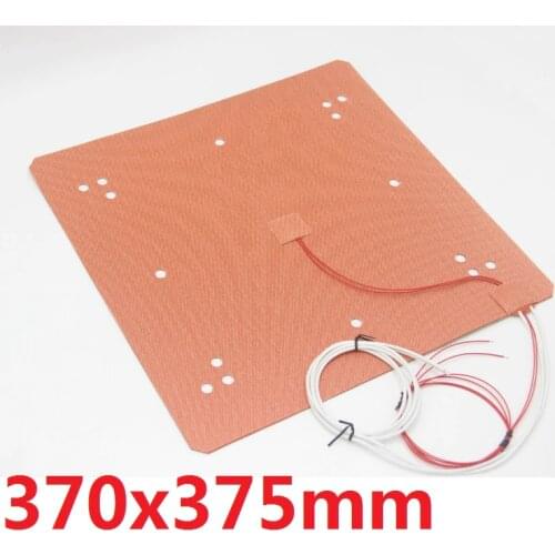Silicone Heater 370mm x 375mm 1000w@120v for Ender 5 Plus 3D Printer Build Plate Heat Bed Heating Upgrade