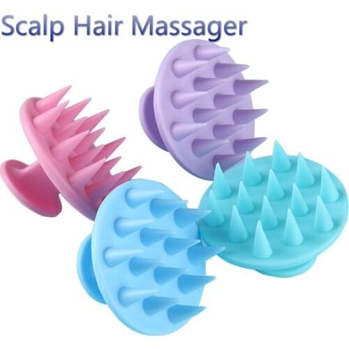 Silicone shampoo scalp hair massager shampoo massage comb bath massage brush scalp massager hair shower brush comb care tool