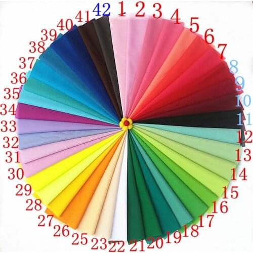 Random Mix Solid Color Cotton Fabric Patchwork For Sewing Rainbow Cloth Scarpbooking Needlework Craft Doll Bag 42pcs/lot 20x30cm