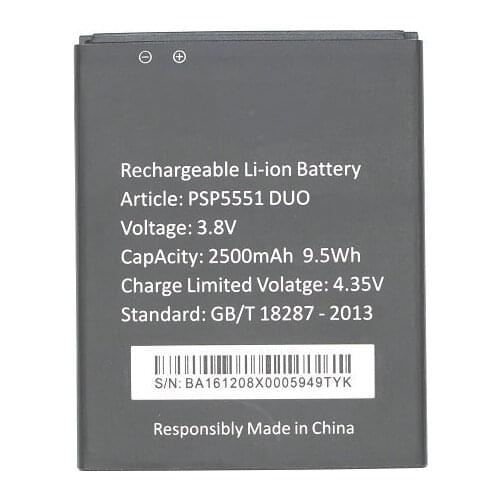 Ciszean 10pcs/lot Replacement Battery For Prestigio Grace S5 LTE PSP5551 DUO PSP 5551 DUO 2500mAh Batteria Batterij Batteries