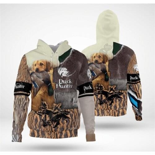 Duck Hunter 3D Hoodies Printed Pullover Men For Women Funny Sweatshirts Fashion Animal Sweater Drop Shipping 01