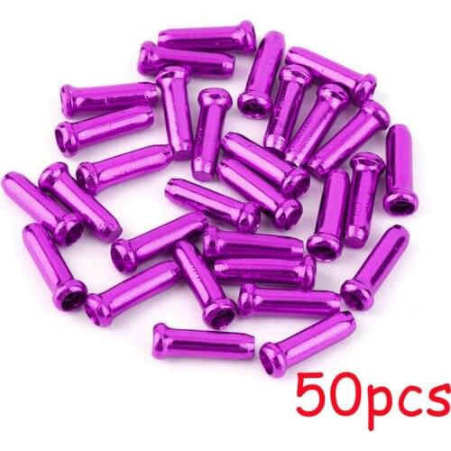 50pcs Bicycle Brake Shifter Cable End Caps Brake Line Derailleur Shift Wire End Caps Tips Crimps MTB Bike Cables Housing
