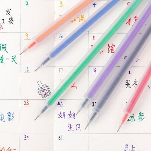 South Korea Hipster Simple Matte Color Pen Black 0.5mm Pen Student Creative Pen Wholesale