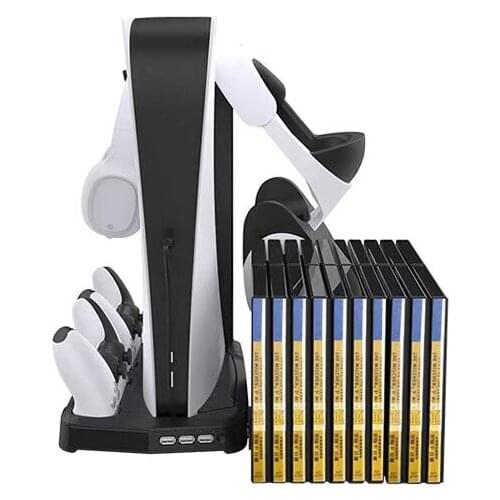 For PlayStation5 DE/UHD Console Dual Charger Stand Charging Dock Base Bracket For PS5 Game Console Double Seat Charging Dock