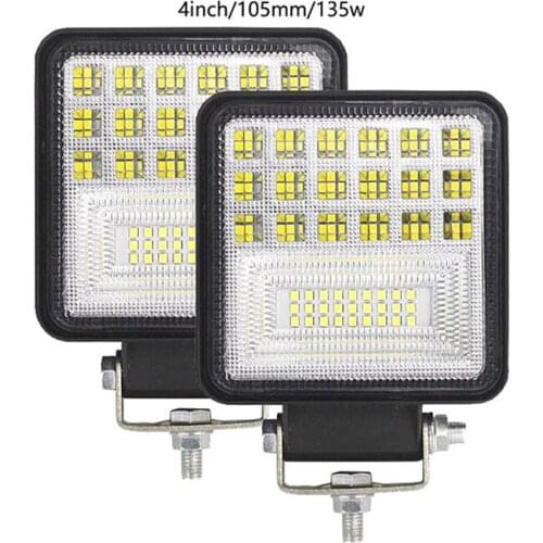 135W 45LED Waterproof Car Work Light LED Light Bars Spot Flood Beam for Work Driving Offroad Boat Car Tractor Truck 12V 24V