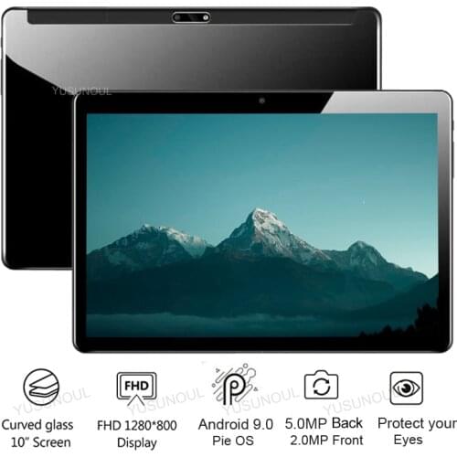 2020 New Android 9.0 pie 10 inch Tablet PC Dual cameras Rear pixel 5.0MP 32GB ROM 2.5D Tempered Glass Планшетный ПК 10.1 pad
