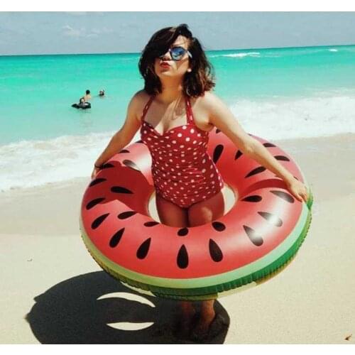 Watermelon Inflatable Swimming Ring Large Life Buoy Hawaii Summer Fun Pool Beach Party Decoration Supplies Kids Adult Float Toys