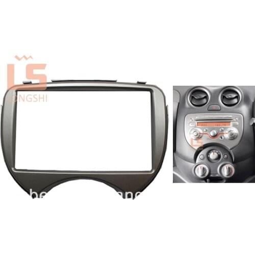 Car refitting DVD frame,DVD panel,Dash Kit,Fascia,Radio Frame,Audio frame for Nissan March(Separate),2DIN 178*102MM and 173*98MM