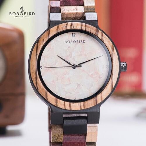BOBO BIRD Wood Men Watch Fashion Colorful Wooden Quartz Wristwatch Top Brand Customized Engrave Christmas Gift Box Reloj Hombre