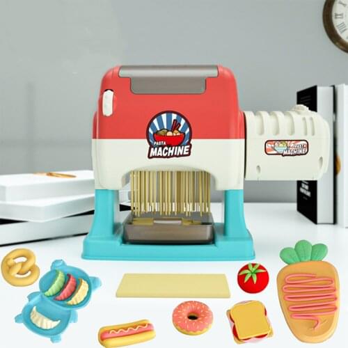 Kids Kitchen Toy Set Role Pretend Play Food DIY Electric Noodle Machine Set Cooking Educational Game Toys for Children Girls Boy