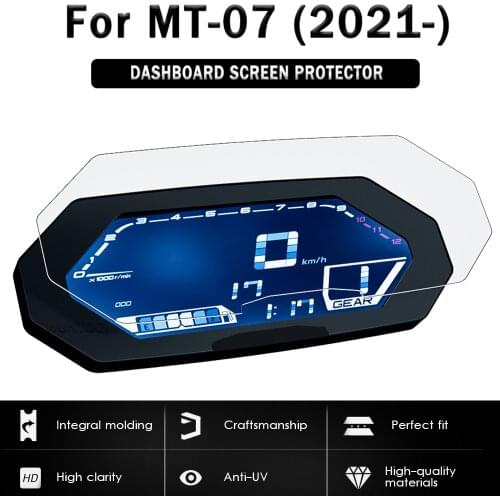 For Yamaha MT-07 mt07 mt 07 FZ-07 fz07 2021 Bike Screen Clear Scratch-resistant Protective Film Dashboard Protective Film