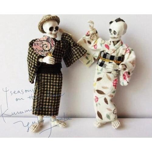 Domestic Re-ment food play Skull man series Joint movable pose skeleton Action Figure model doll