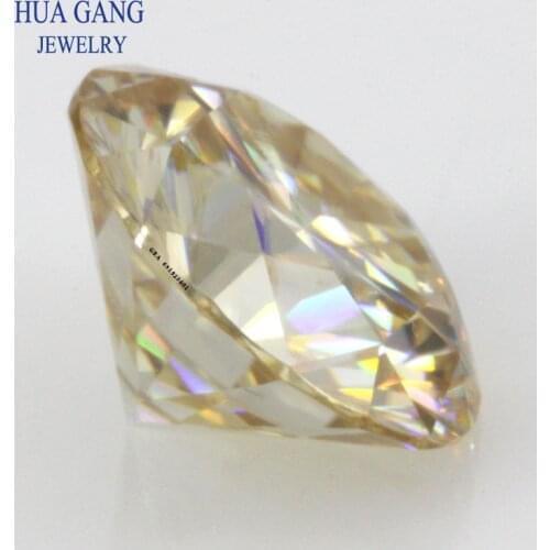 Round Brilliant Cut 0.1ct Champagne Loose Moissanite Beads 3.0mm VVS1 Excellent Cut Grade Test Positive Lab Diamond Gemstones