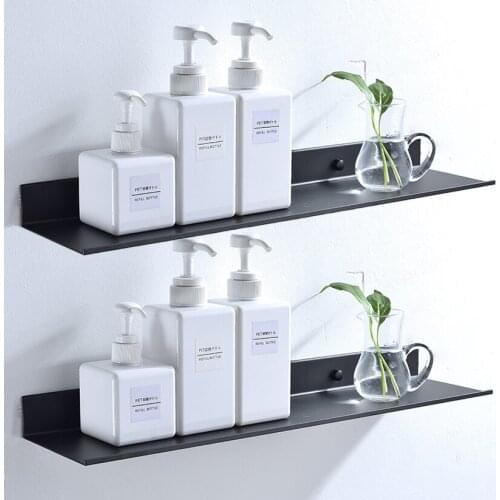 Square Bathroom Shelf Shower Shampoo Soap Holder Kitchen Shelf Aluminum Black Bathroom Accessory Storage Organizer Rack Holder