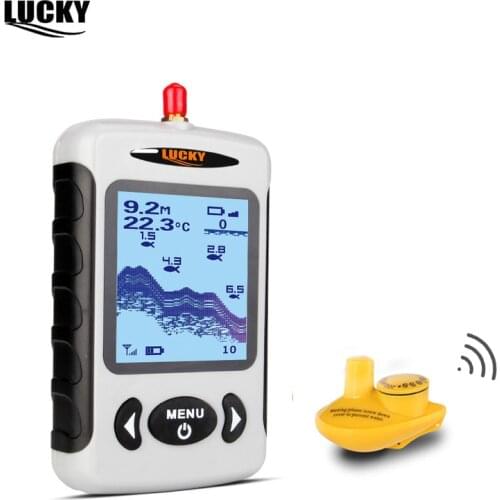 Lucky FFW718 Depth Sonar Fish Finder Wireless Sounder for Fishing Sonar Alarm Fishfinder 100M Depth River Transducer Sensor #B8