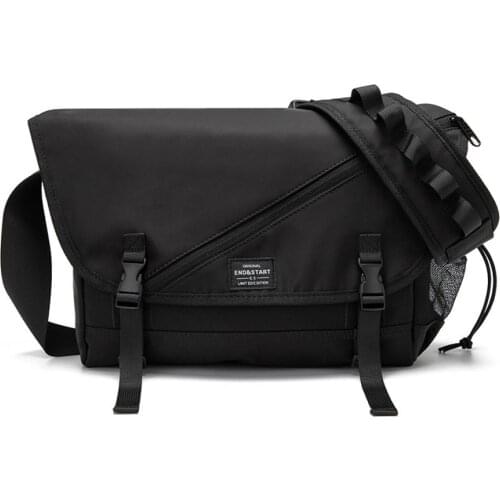 Motorcycle Crossbody Bag Casual Tote Satchels Men Messenger Bag Black Handbag Travel Bag Male and Female Shoulder Bags