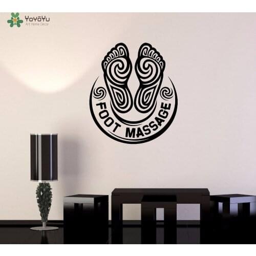 YOYOYU Wall Decal Foot Massage Spa Salon Vinyl Wall Stickers Creative Modern Relax Interior Removable Decor Art Mural DIY SY886