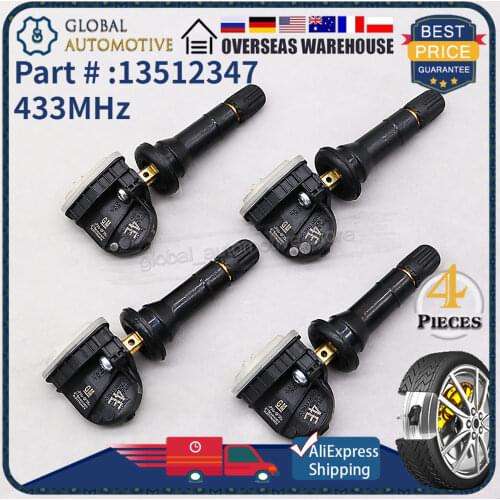 NEWEST SET of 4 TPMS Sensors 13512347 433MHz for 2019 Chevrolet Volt for GM Tire Pressure Monitoring System