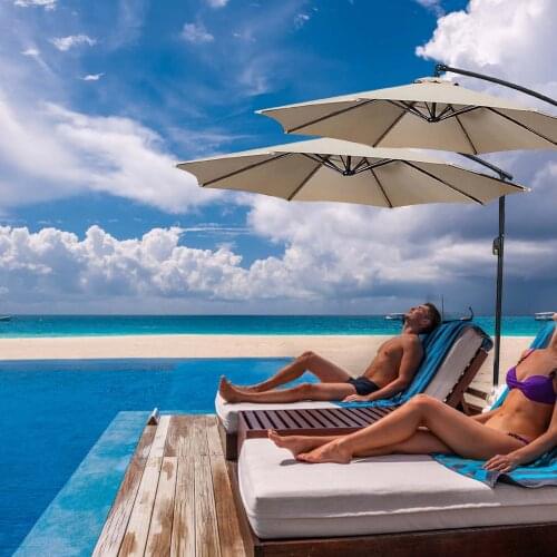 2021 New Garden Umbrella Outdoor Stall Umbrella Beach Sun Umbrella Replacement Cloth QW Anti-UV Cover Accessories 2.7 Meters